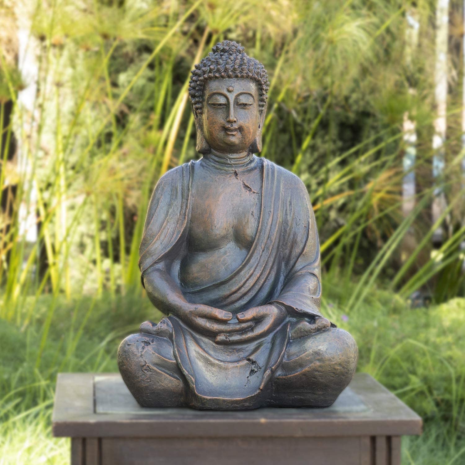 outdoor buddha statue garden meditation ideas weather resistant ...