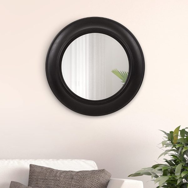 51 Round Mirror To Reflect Your Face, 40 Inch Black Circle Mirror