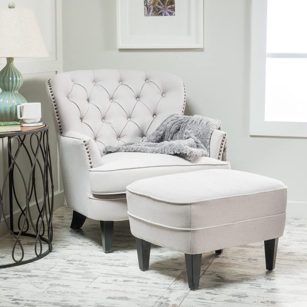 51 Chairs With Ottomans For A Perfect, White Tufted Chair And Ottoman