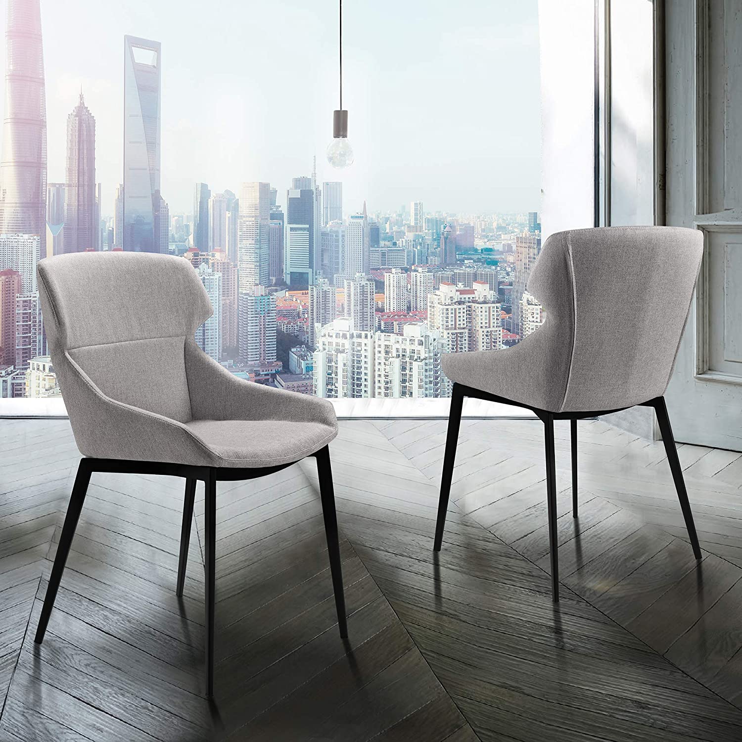 Contemporary Dining Chairs Upholstered, Contemporary Wingback Dining Chairs