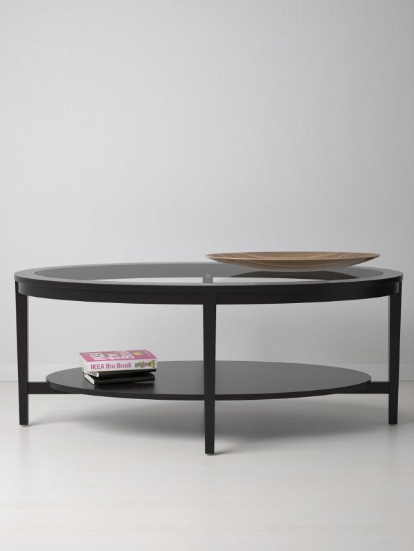51 Oval Coffee Tables For Curvaceous, Black Round Glass Coffee Table Ikea