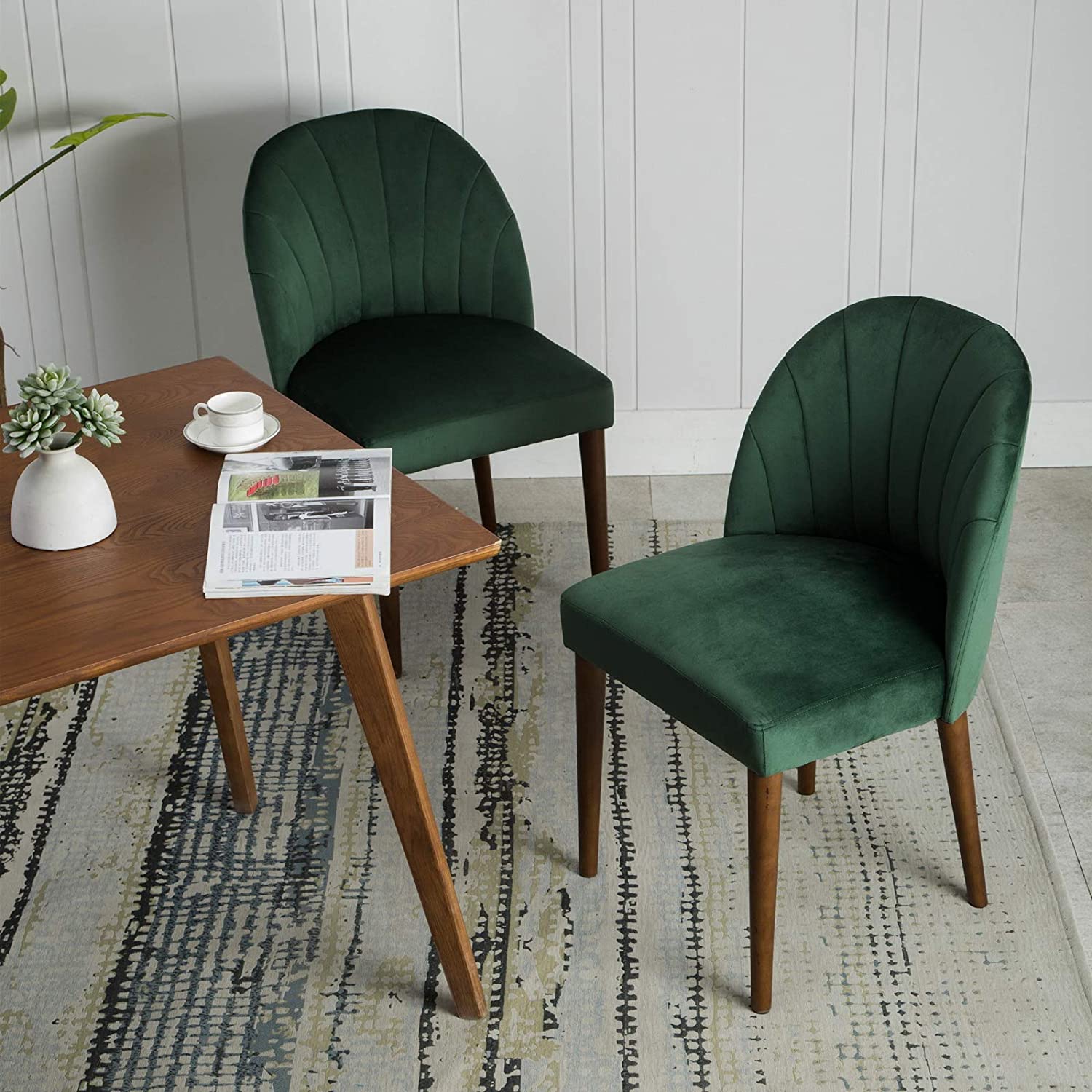 Retro Upholstered Dining Room Chairs, Green Upholstered Dining Room Chairs