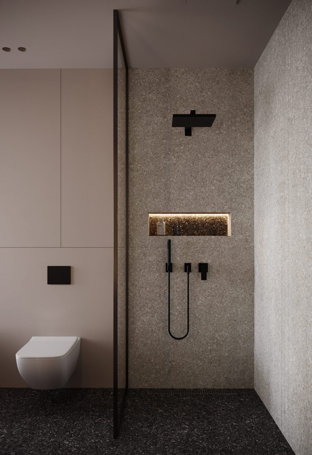 black shower | Interior Design Ideas