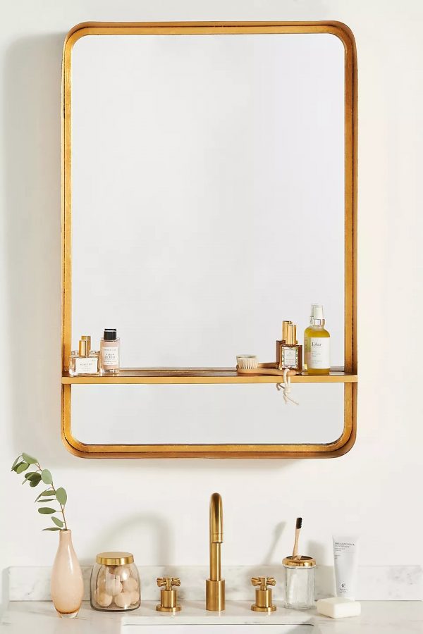 51 Bathroom Mirrors To Complete Your, Bathroom Mirror Shelf Ideas