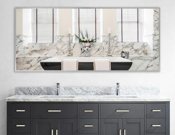 51 Bathroom Mirrors To Complete Your, How Big Should A Double Vanity Mirror Be