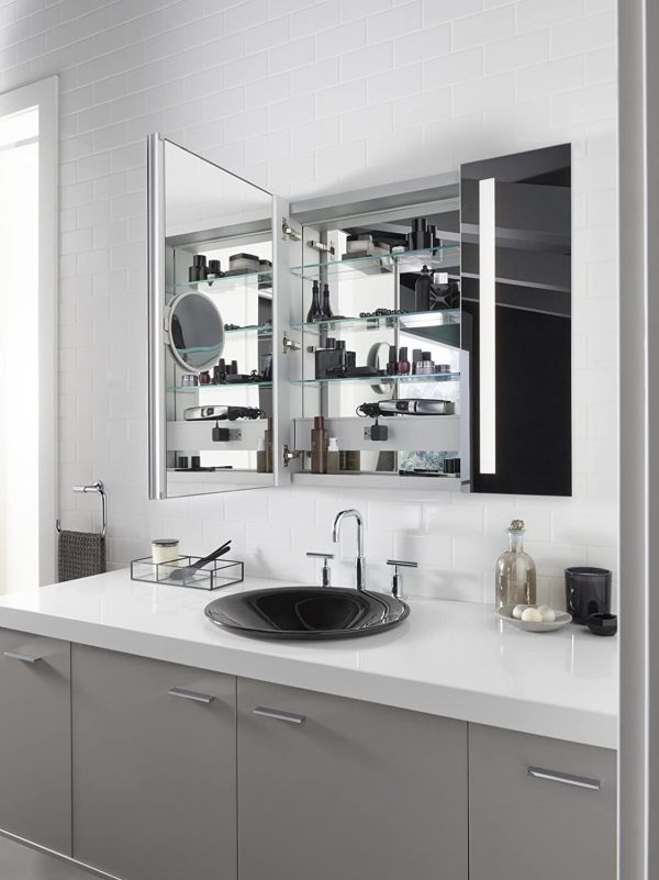 51 Bathroom Mirrors To Complete Your, Bathroom Mirror With Shelves Behind