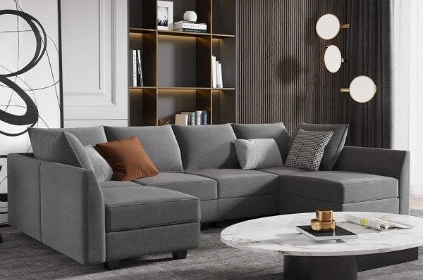 51 Sectional Sofas For Elegant And, Modern Xl Velvet Upholstery U Shaped Sectional Sofa