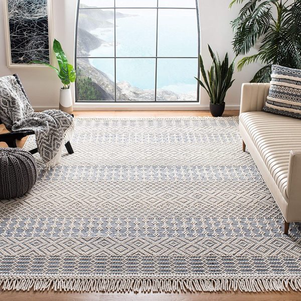 Geometric Rug New Modern Woven Check Carpet Small X Large Living Room Area Mats 