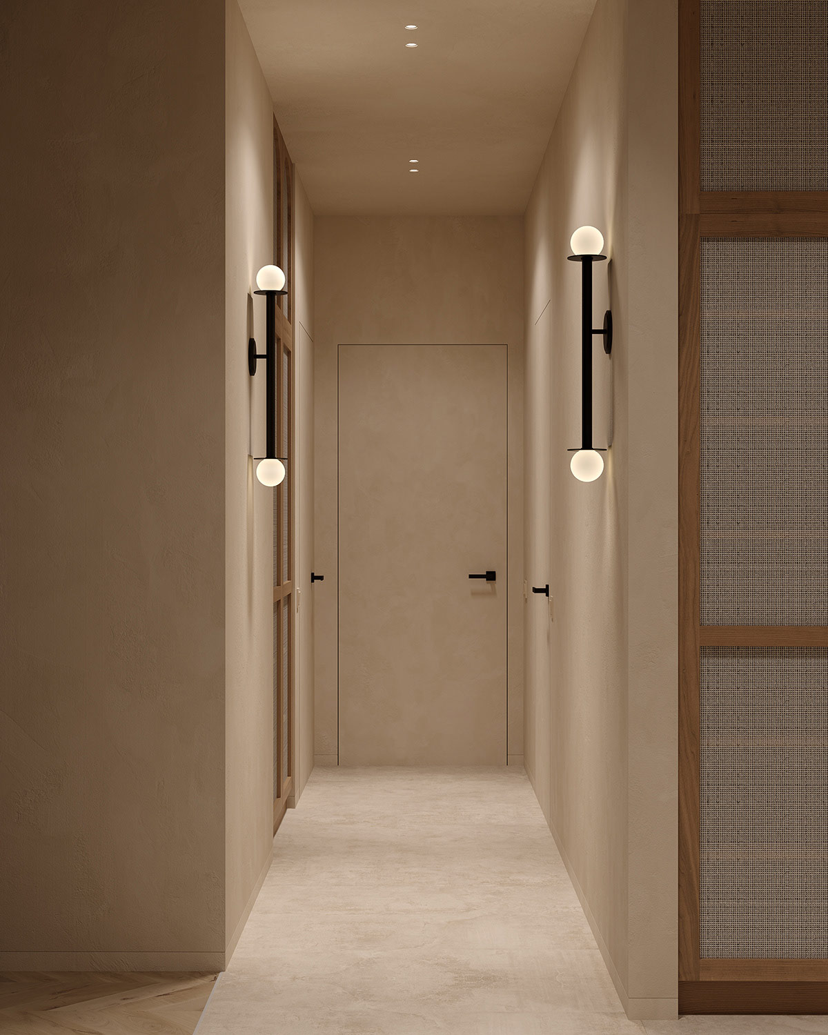 Use of modern wall sconces to design and execute interior decoration