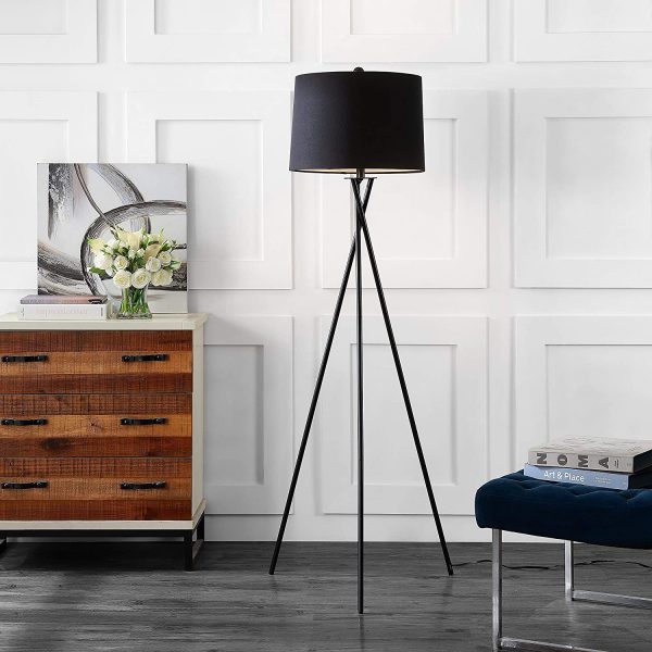 51 Tripod Floor Lamps To Make A Stylish, Black And Silver Metal Tripod Floor Lamp
