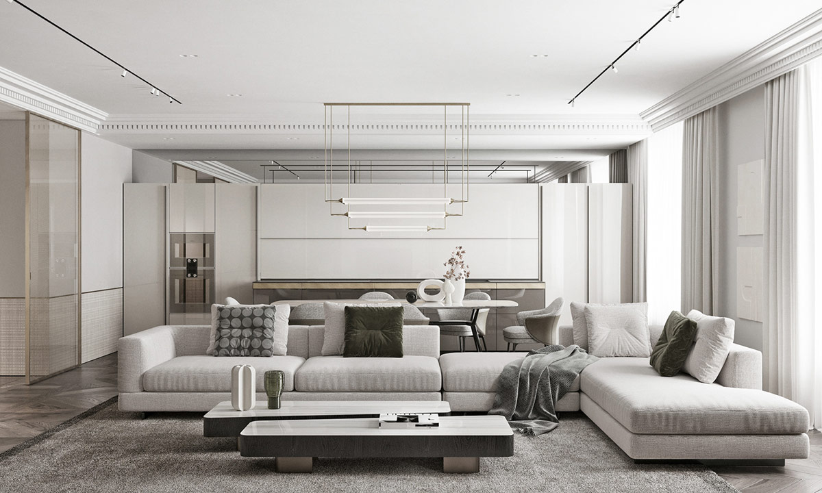 The use of gray in different styles of interior decoration