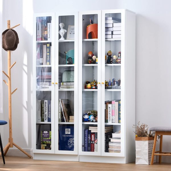 51 Bookcases To Organize Your Personal, Modern Bookcase With Glass Doors