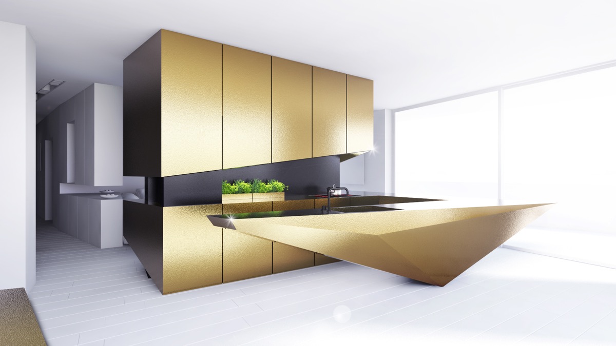 18 Gold Kitchens With Tips And Accessories To Help You Design Yours
