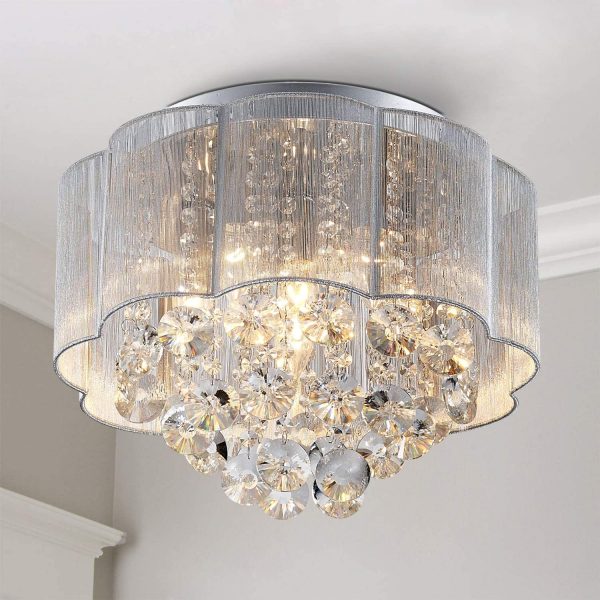 51 Bedroom Chandeliers For Elegant, Silver Crystal Bedside Table Lamps Taiwan