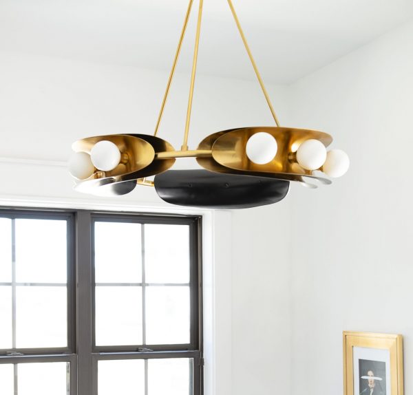 51 Circle Chandeliers That Put A Modern, Gold And Black Ring Chandelier