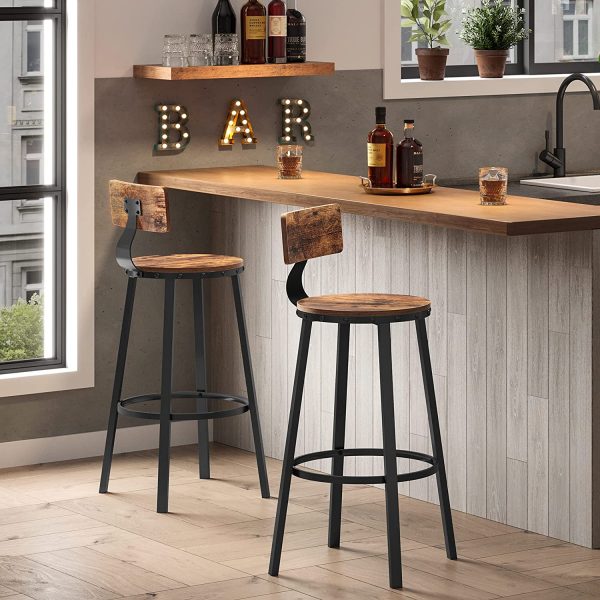 51 Wooden Bar Stools For Timeless, Metal And Wood Bar Stool With Backrest