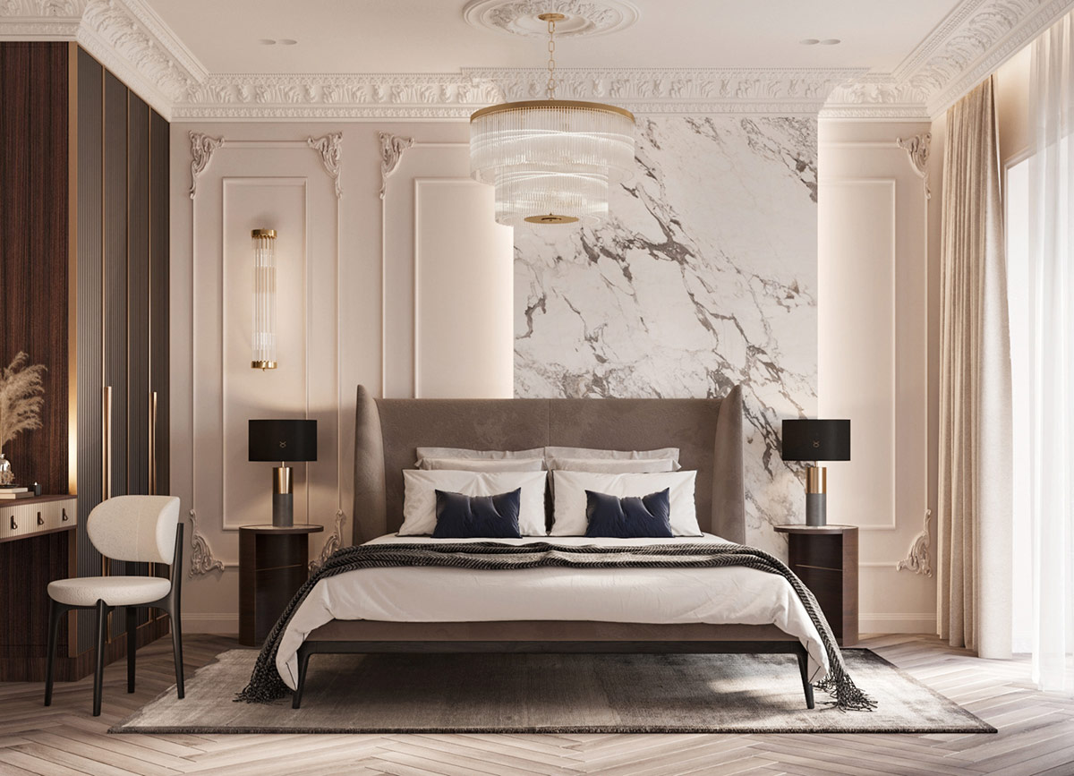 neoclassical bedroom | Interior Design Ideas