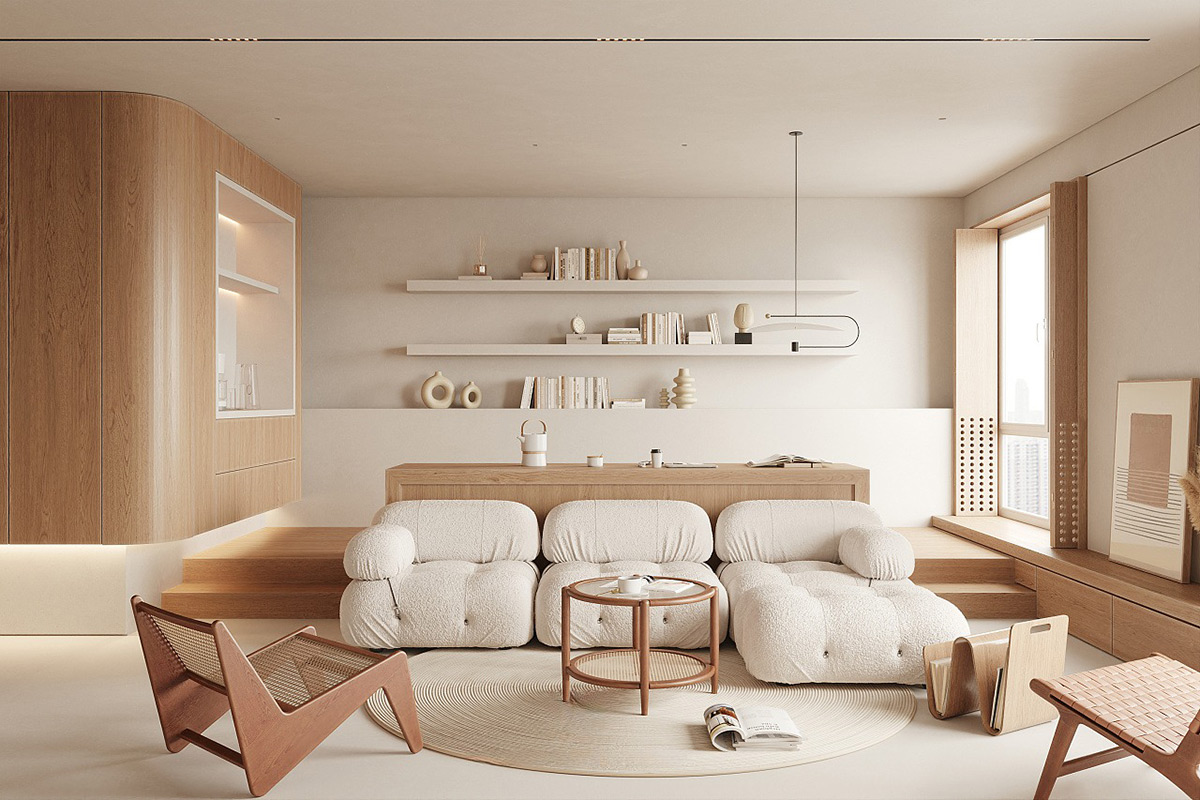 Minimalist Interiors Crafted With Natural Wood Finishes
