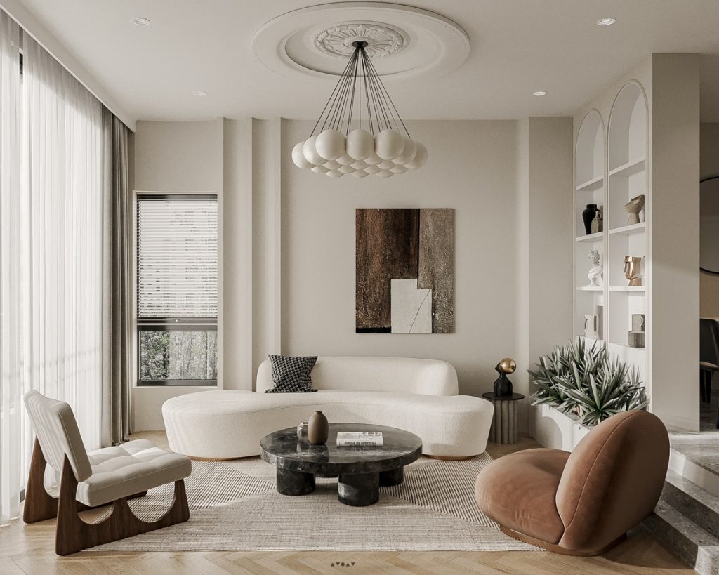 curved sofa | Interior Design Ideas