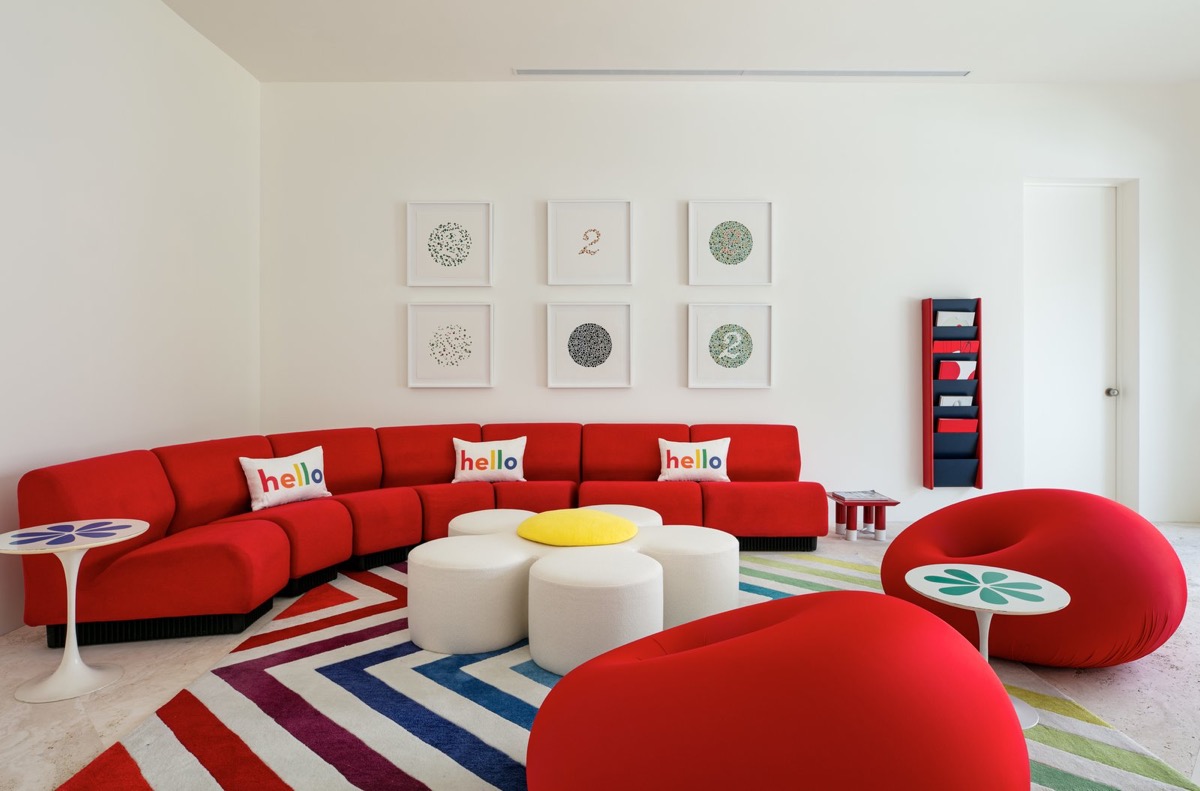 40 Red Couch Living Rooms With Tips And Ideas To Design Around The Color