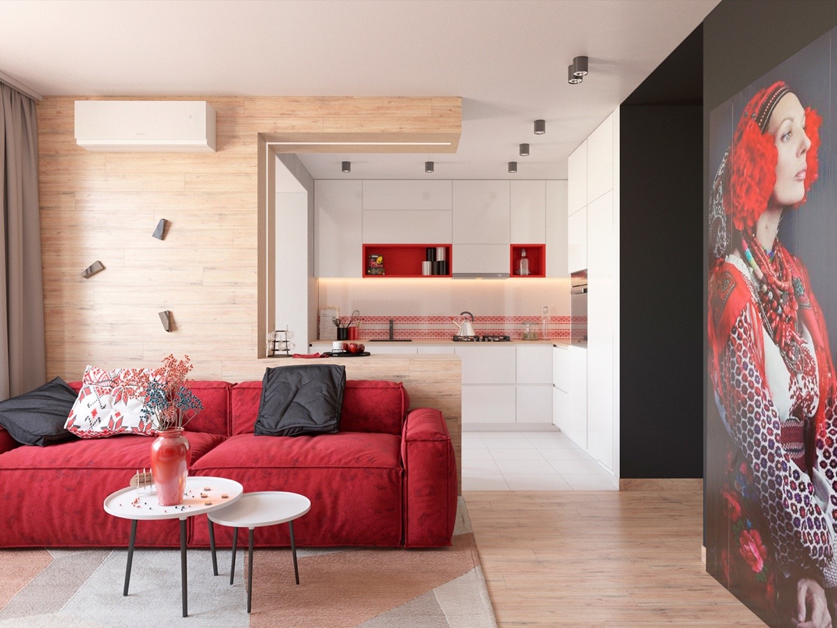 40 salas de estar con sofá rojo con consejos e ideas para diseñar en torno al color