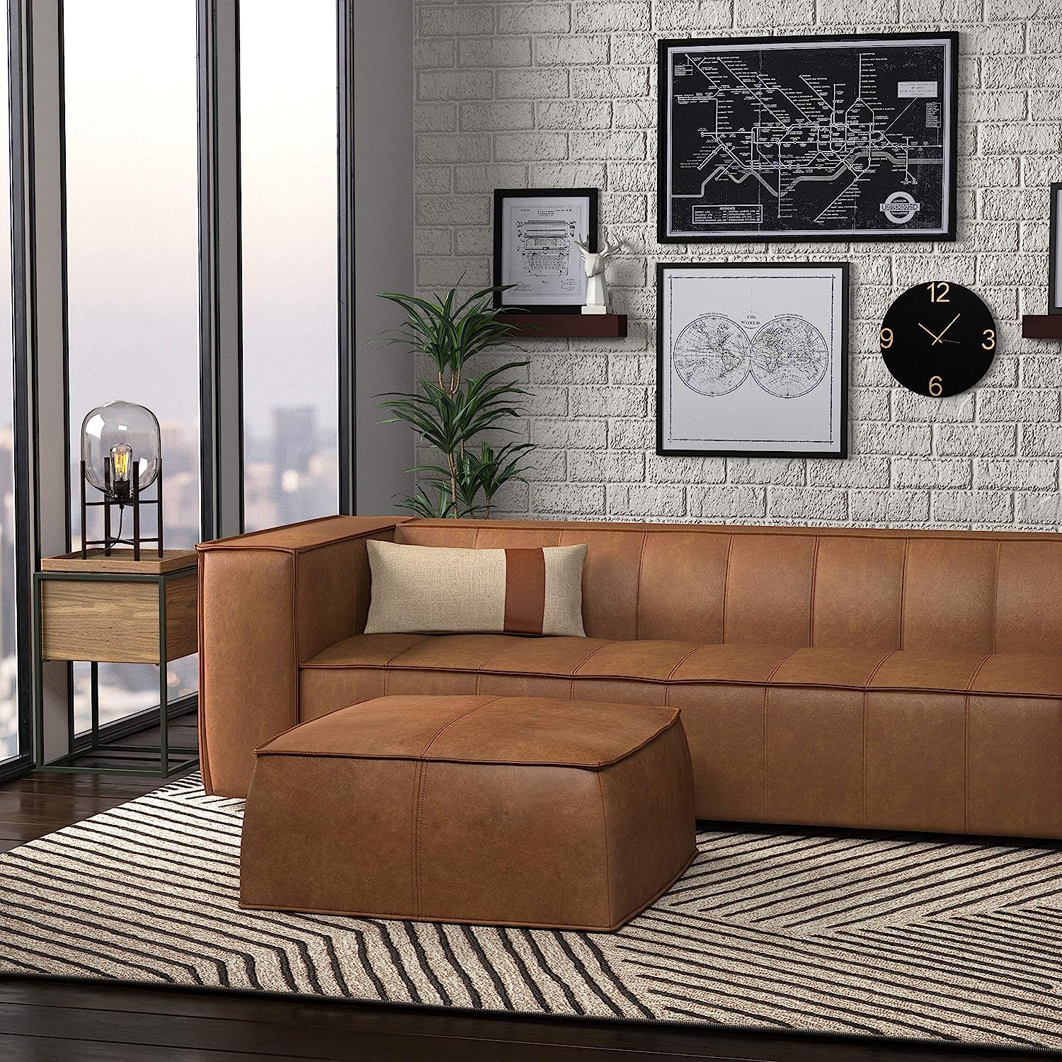 51 Leather & Faux Leather Ottomans with Designer Appeal