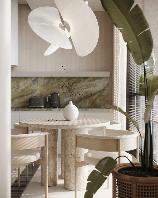Modern Neutrals Transformed: Unveiling the Power of Texture and Curved Decor