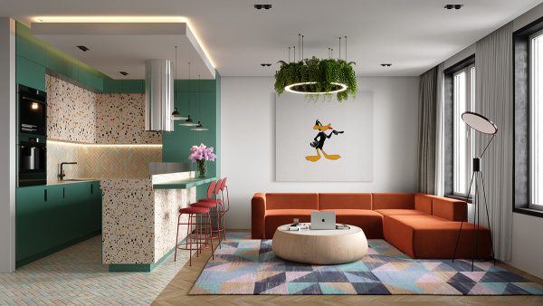 Colorful Modern Home Interiors That Radiate Joy
