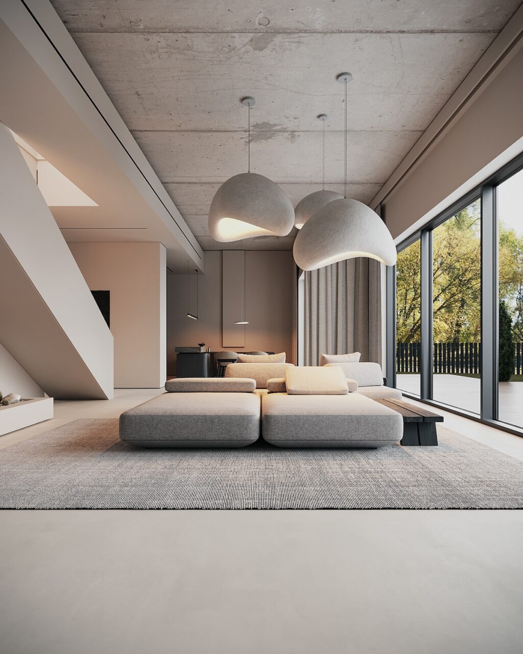 Spacious Family Apartment in Latvia With Modern Minimalist Interior