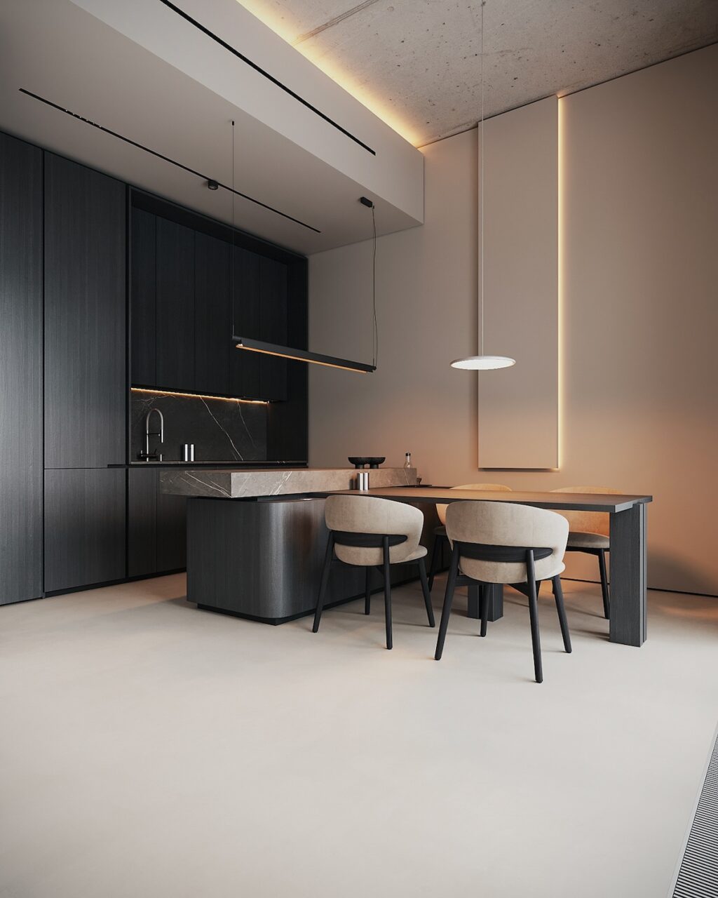 Spacious Family Apartment in Latvia With Modern Minimalist Interior