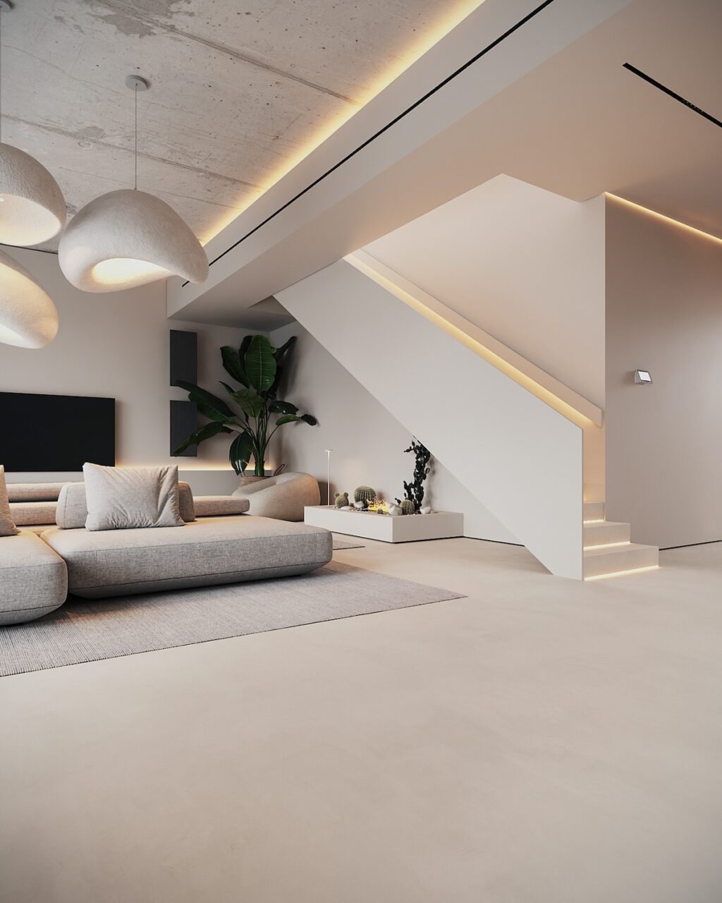 Spacious Family Apartment in Latvia With Modern Minimalist Interior