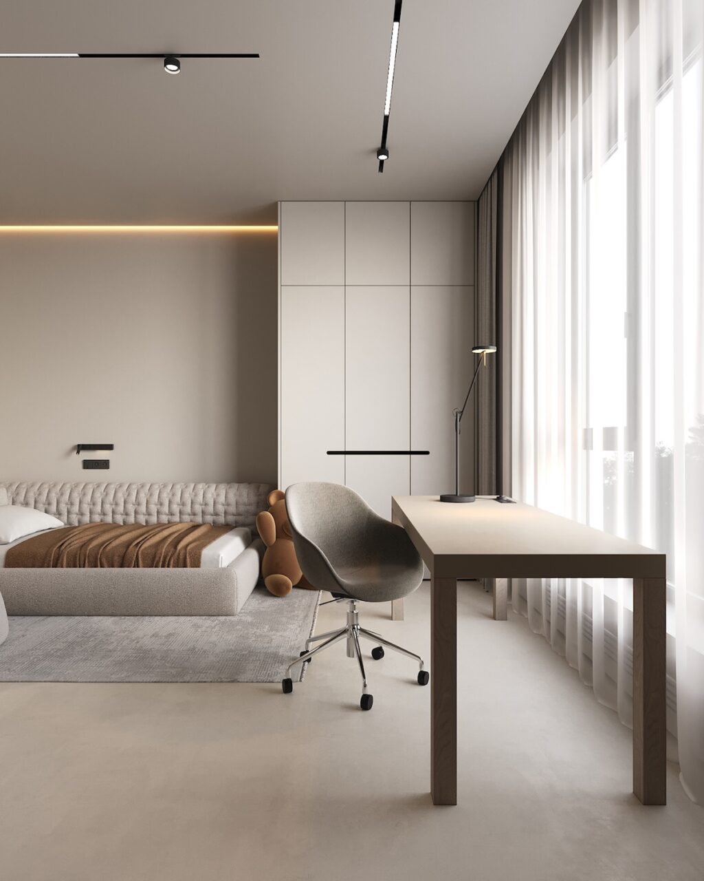 Spacious Family Apartment in Latvia With Modern Minimalist Interior
