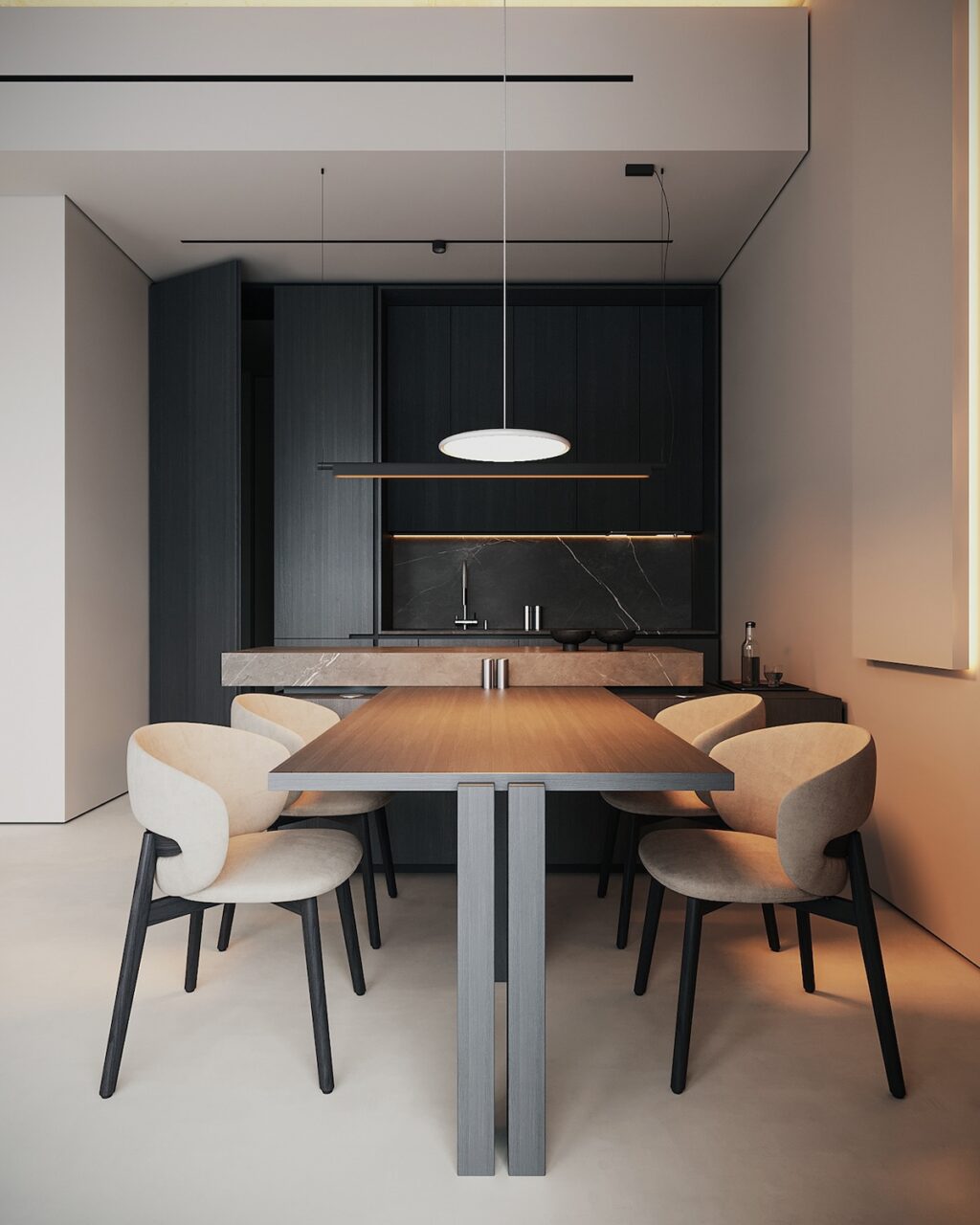 Spacious Family Apartment in Latvia With Modern Minimalist Interior