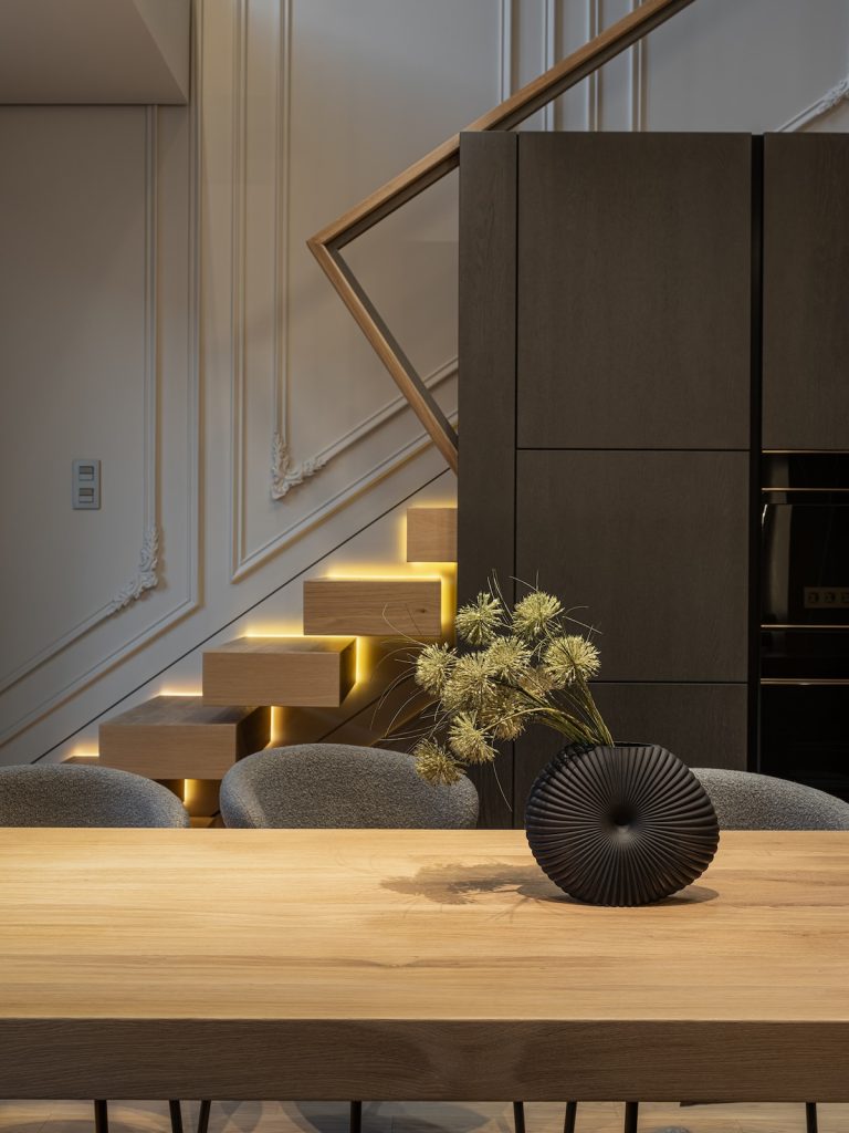 Curated visual reference: Gallery Detail: Urban Sophisticate A Two Story Apartment Blending Modern Ascetic With